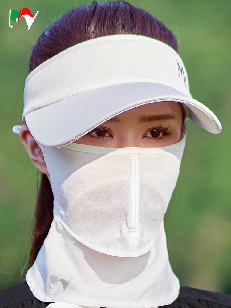 My golf sunscreen mask facial neck protective ultraviolet, thin face base, outdoor running breathable and sun -drying speed dry