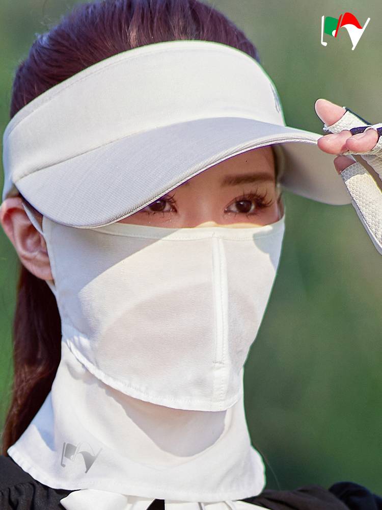 My golf sunscreen mask facial neck protective ultraviolet, thin face base, outdoor running breathable and sun -drying speed dry