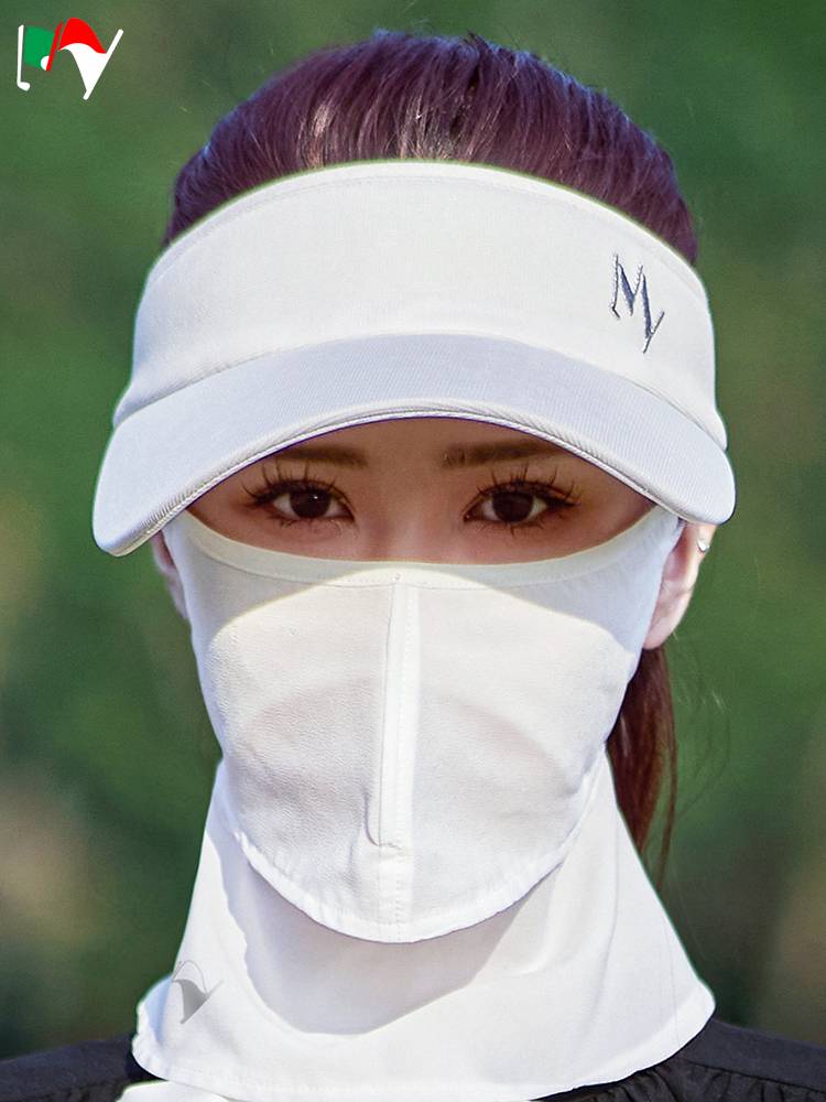 My golf sunscreen mask facial neck protective ultraviolet, thin face base, outdoor running breathable and sun -drying speed dry