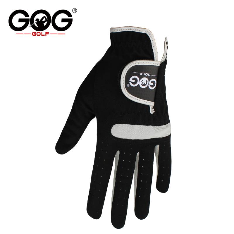 High -quality GOG golf gloves black suede cloth left and right hands men and women with high elastic breathable, comfortable, comfortable and anti -slip