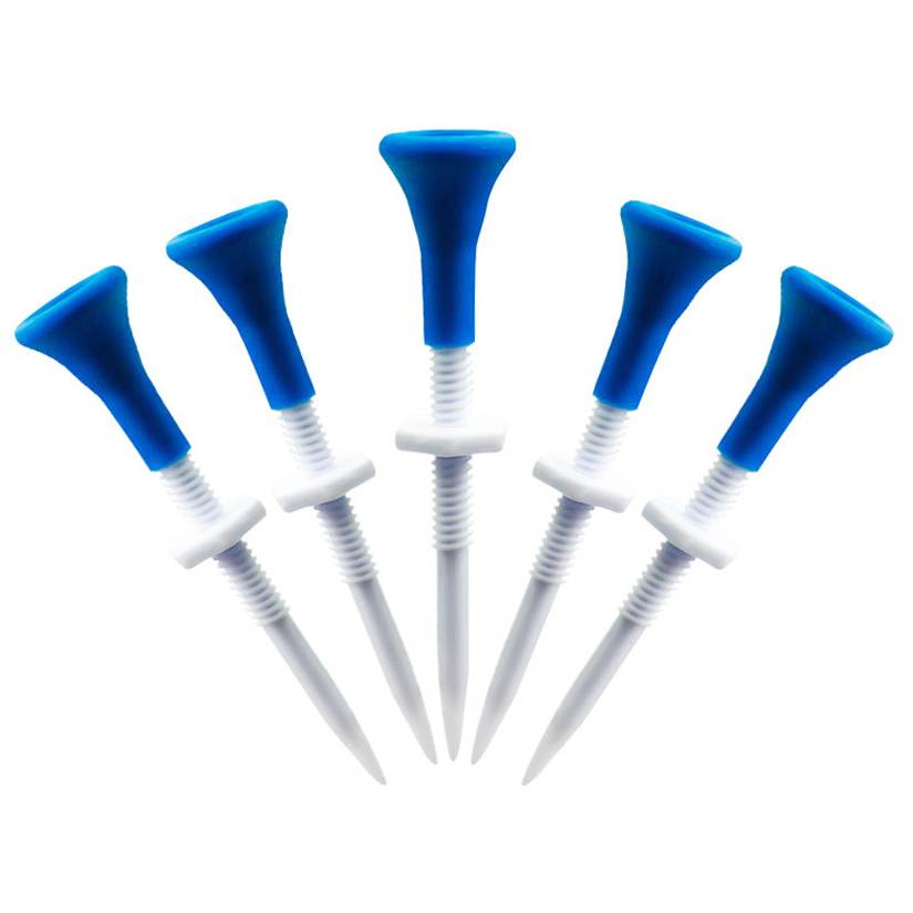 Golf ball nail limited seat TEE adjustable height 5 packs of soft silicone Tee head protection rod header