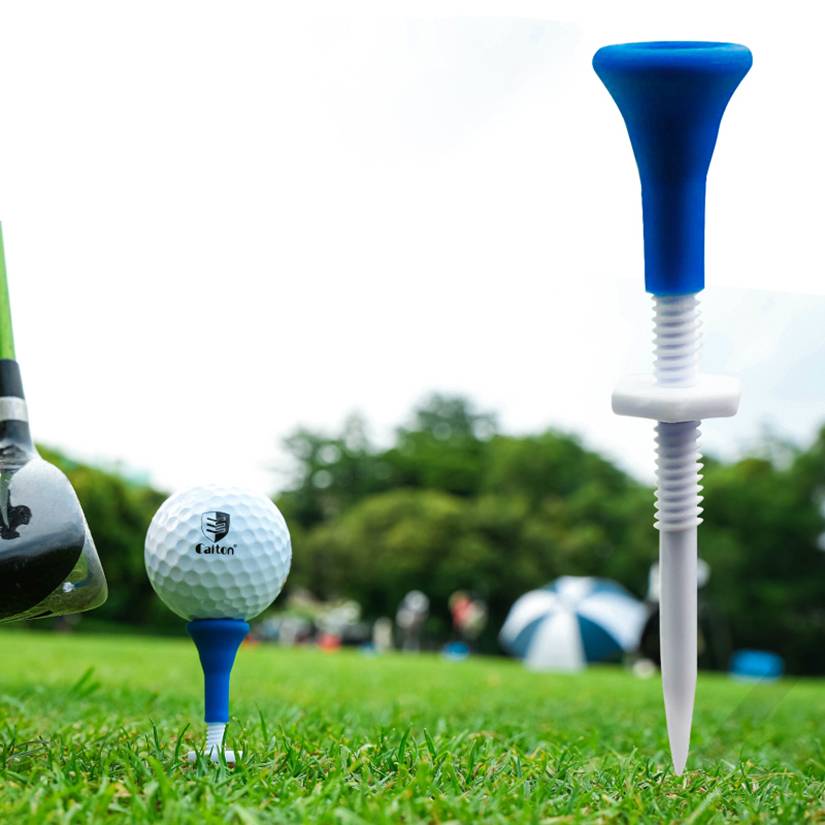 Golf ball nail limited seat TEE adjustable height 5 packs of soft silicone Tee head protection rod header