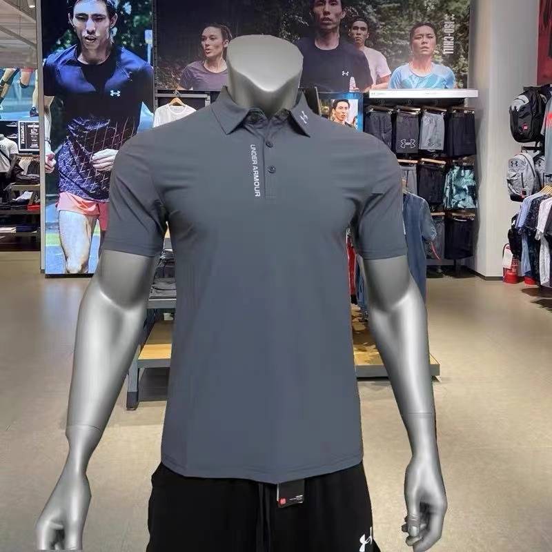 New U.A. campaign pol shirt male training for running exercise and leisure, golf t-shirt