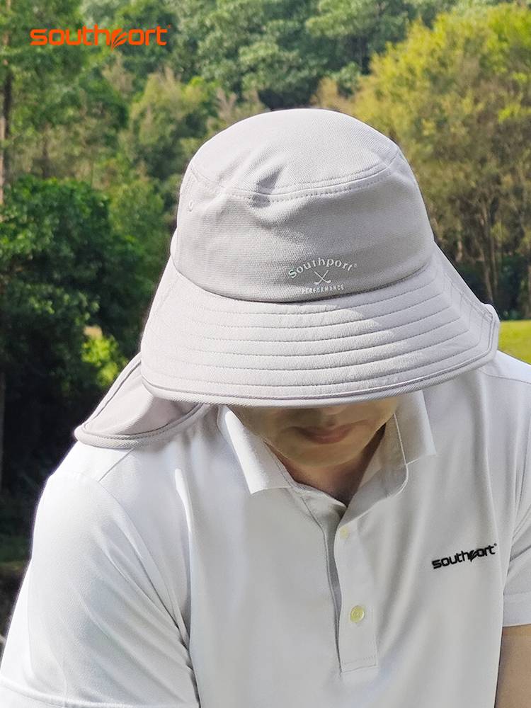 Southport, a golf hat guy with a sunshield
