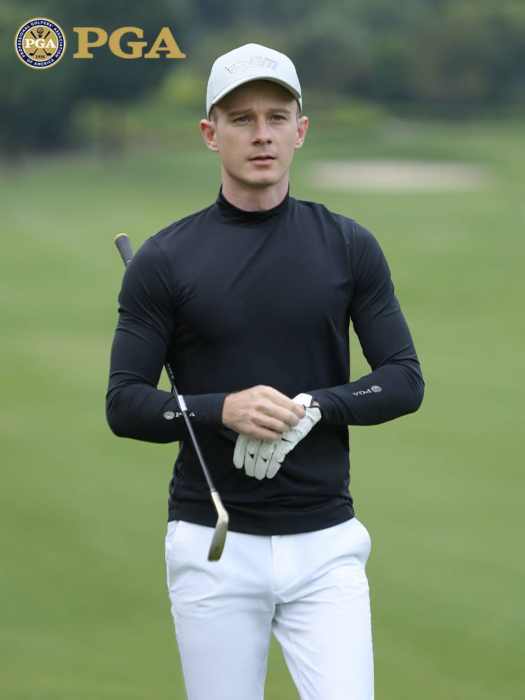 American PGA Golf Men's Ice Silk Bottom Shirts Summer Long Sleeve Sunshine Laundle Calm Strert Fabrics