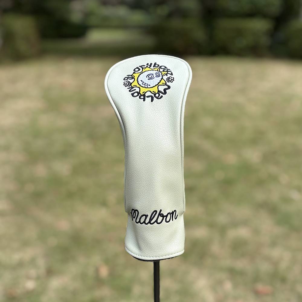 A FISHER HAT GOLF CLUB WITH A SUNFLOWER GOLF POLE POLE AND A CHICKEN LEG PROTECTION KIT