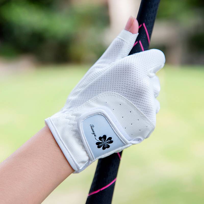 Golf gloves Women's Korean version of wear -resistant anti -sliding gloves Golf breathable gloves dew fingers can touch the screen 1 double