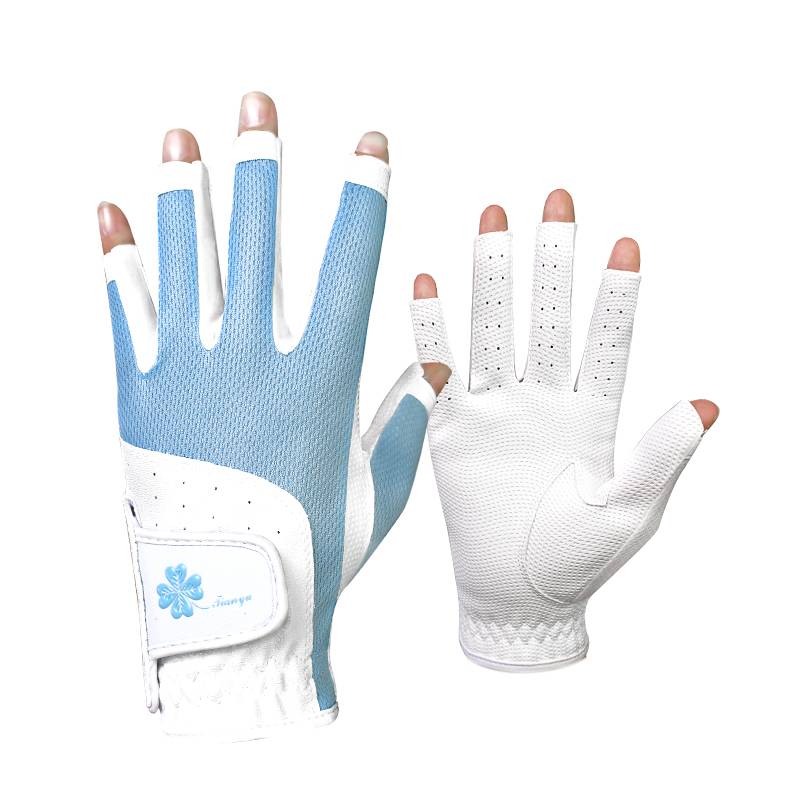 Golf gloves Women's Korean version of wear -resistant anti -sliding gloves Golf breathable gloves dew fingers can touch the screen 1 double