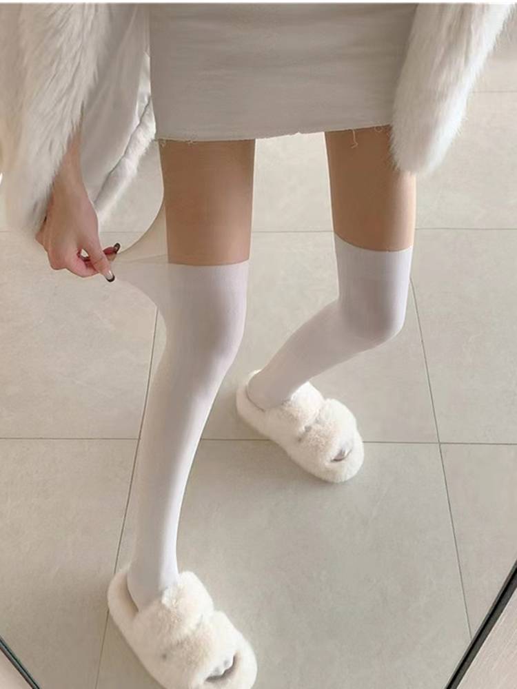 Golf socks pantyhose in summer ice silk thin stitching fake knee and calf socks women's socks women's clothes pantyhose