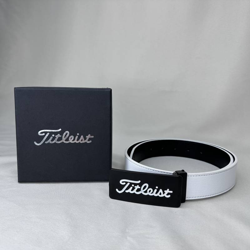 Golf belt casual fashion men's pants belt Golf Ms. White sports leather flat slide buckle wild belt