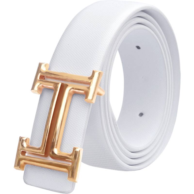 Golf belt men's real cowhide belt men's Golf men's long pants shorts, men's pants belt men's white