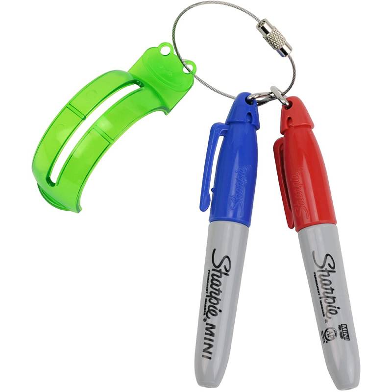 Green threader (pen: blue+red)