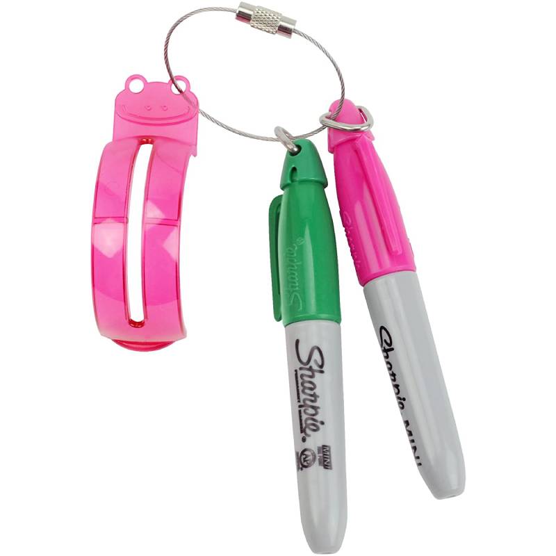 Red threader (pen: green+pink)