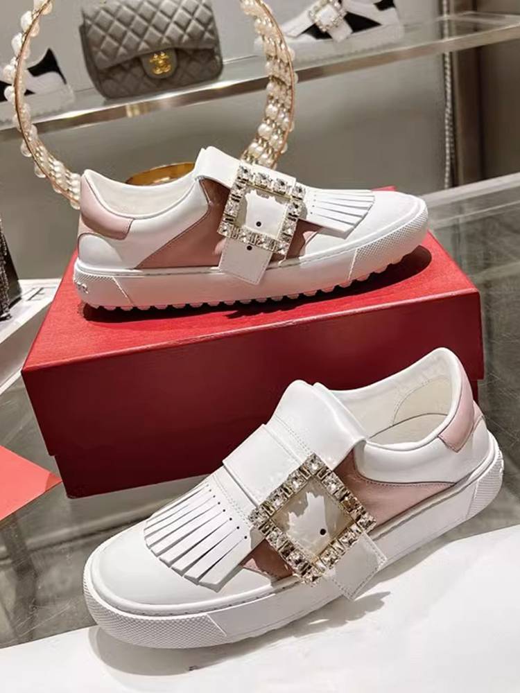 2024 Korean golf women's shoes loose qi and outdoor women's sports shoes, running drilling leather women's shoes
