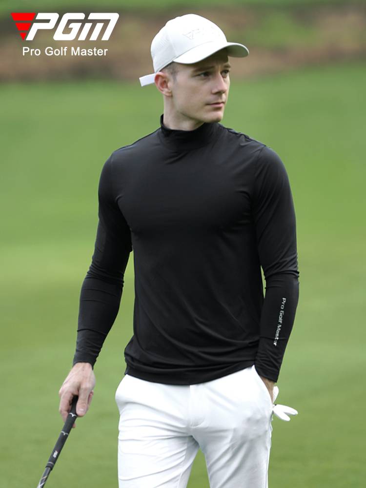 PGM new golf sun clothes men's ice silk bottoming shirt men's clothing breathable tight underwear long -sleeved T -shirt