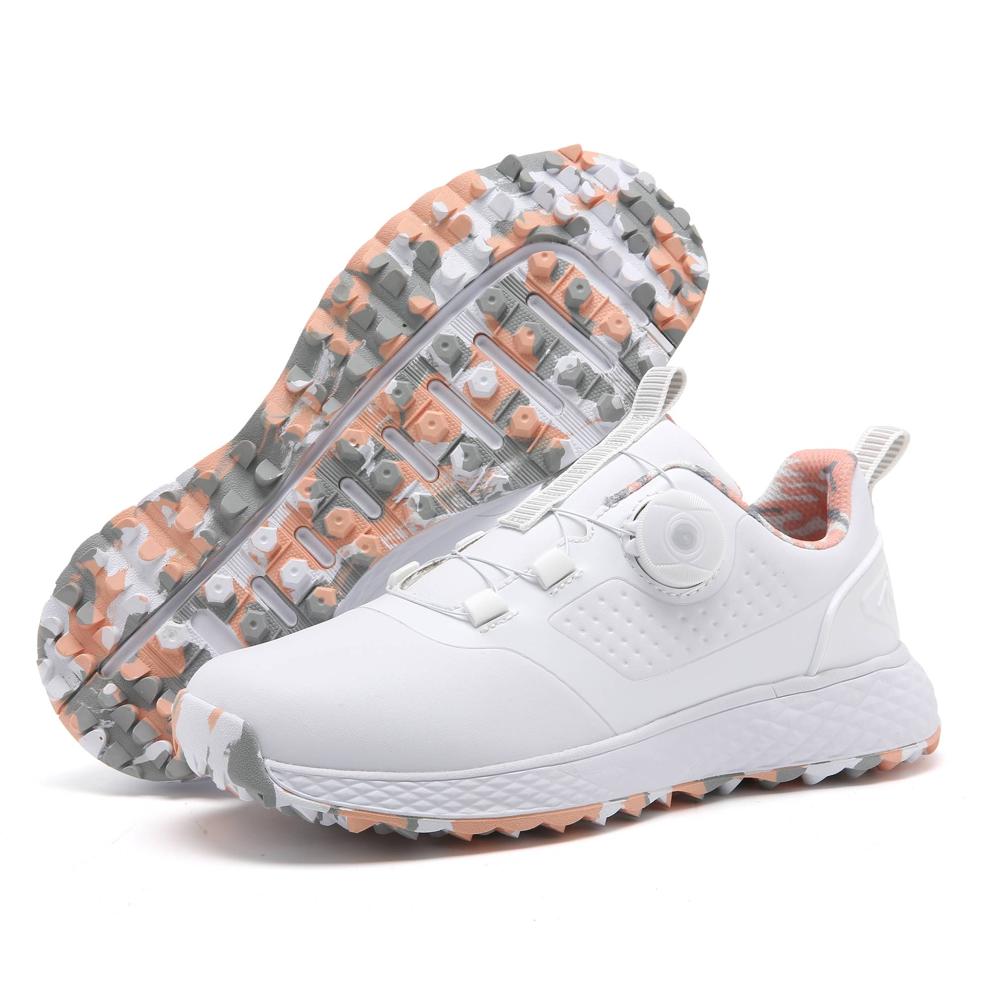 2024 spring/summer new golf-golf-shoe white-sex couple fixed-to-snap-to-slip training golf
