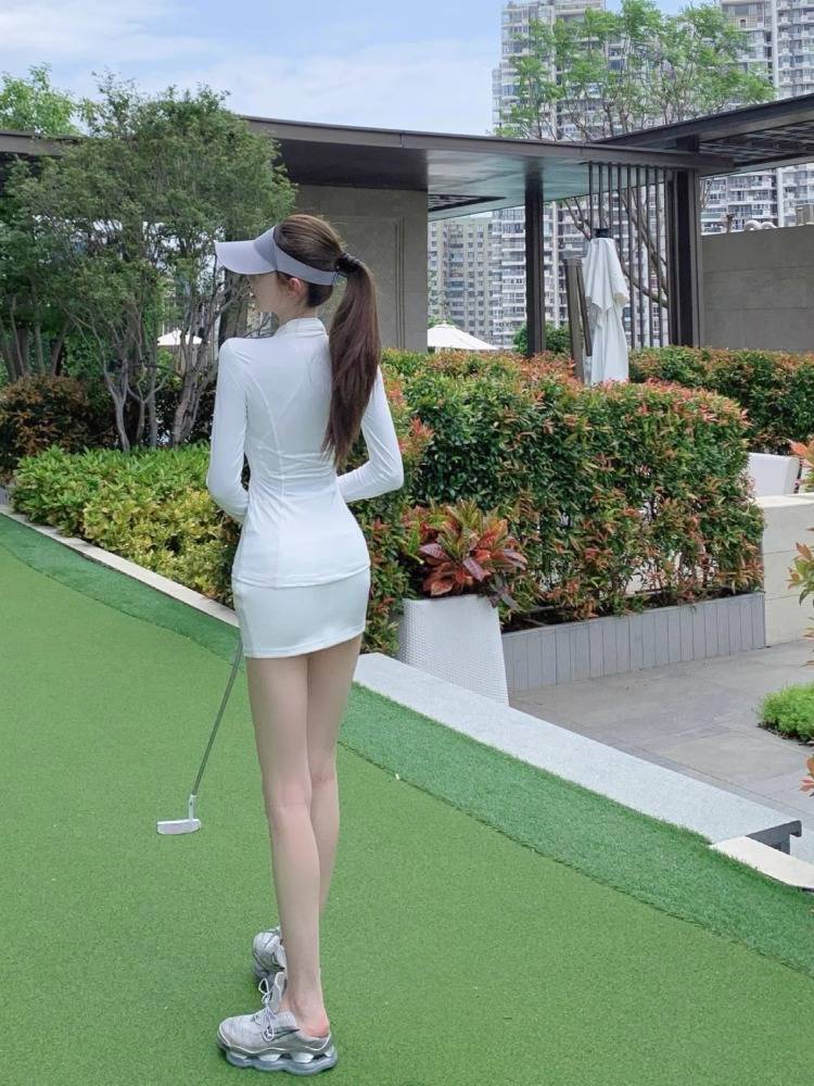 golf girl drys ice-sleeves, golf half-assocks, han-style