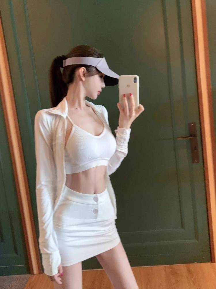 golf girl drys ice-sleeves, golf half-assocks, han-style