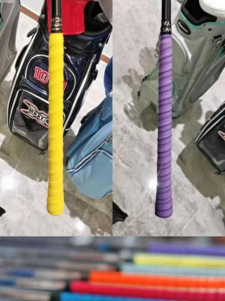 Golf holding a PU-tweeting gel and grinding snorkels and Golf clubs around the belt