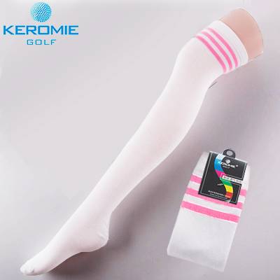 Korean golf overwear female anti -skid thigh socks thin long cylindrical socks spring and summer cotton high socks, half socks