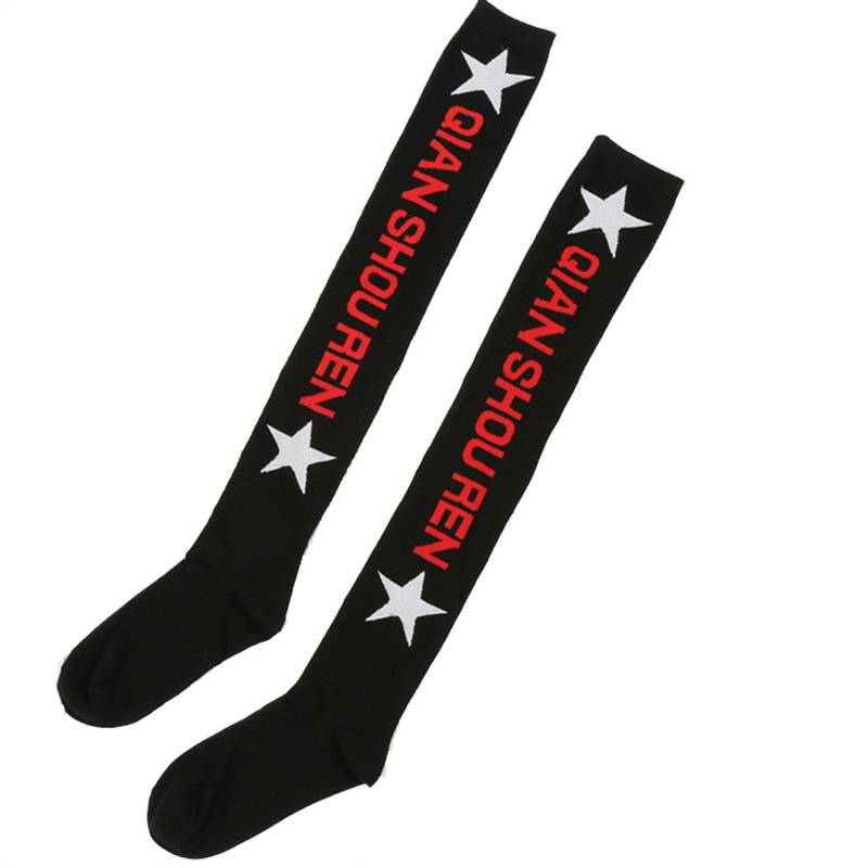 Korean golf overwear female anti -skid thigh socks thin long cylindrical socks spring and summer cotton high socks, half socks