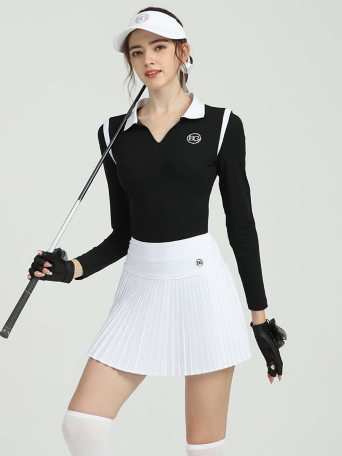 BG Golf Costume Women's Top Solding Long -sleeved Set Breathable Women's Powder Golf Sports Clothing Women's High -end Women's High -end Women