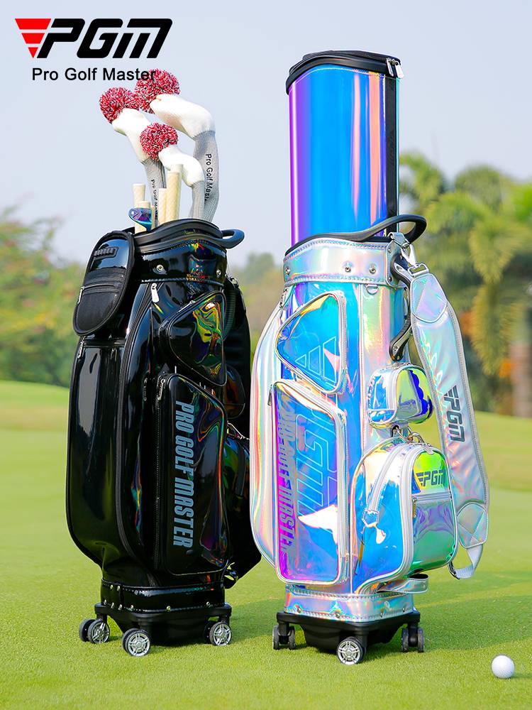 PGM golf ball bag ladies colorful retractable ball waterproof four -wheel flat push hard shell aviation consignment bag