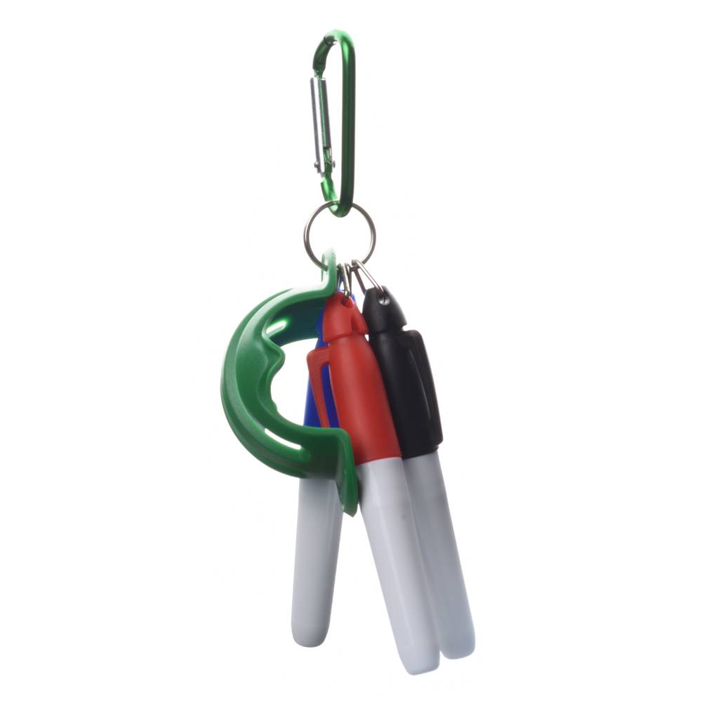 Golf three -line drawer contains a golf ball aiming a line tool to draw the ball marker to push the pole alignment