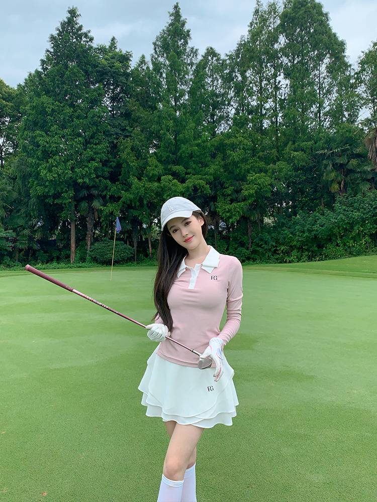 Regolf Sports sunscreen and breathable summer POLO shirt long -sleeved top female golf tennis skirt two pieces