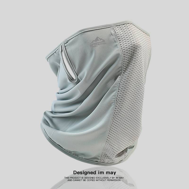 Sunscreen mask - snow mountain neck protection - light ash