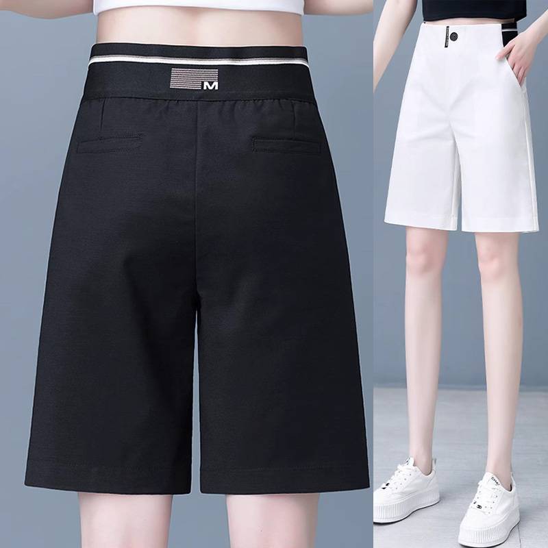 Golf Pants, summer shorts, large, high waist, five-skinned, scrawny sports, broad-legged pants
