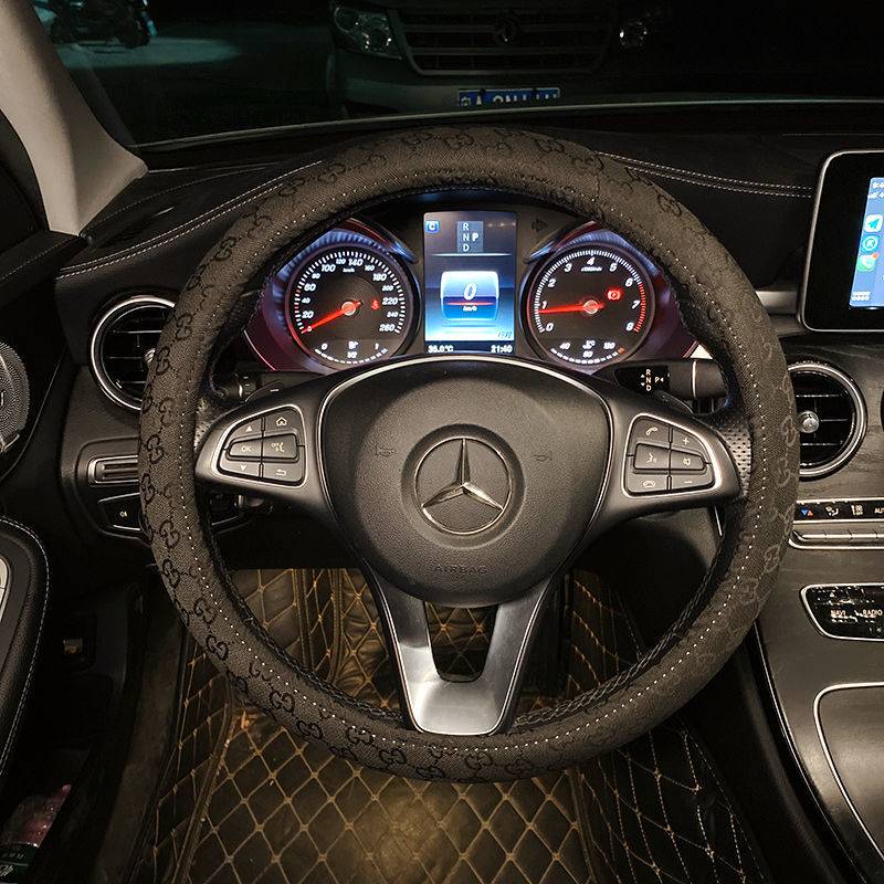 English black steering wheel sleeve