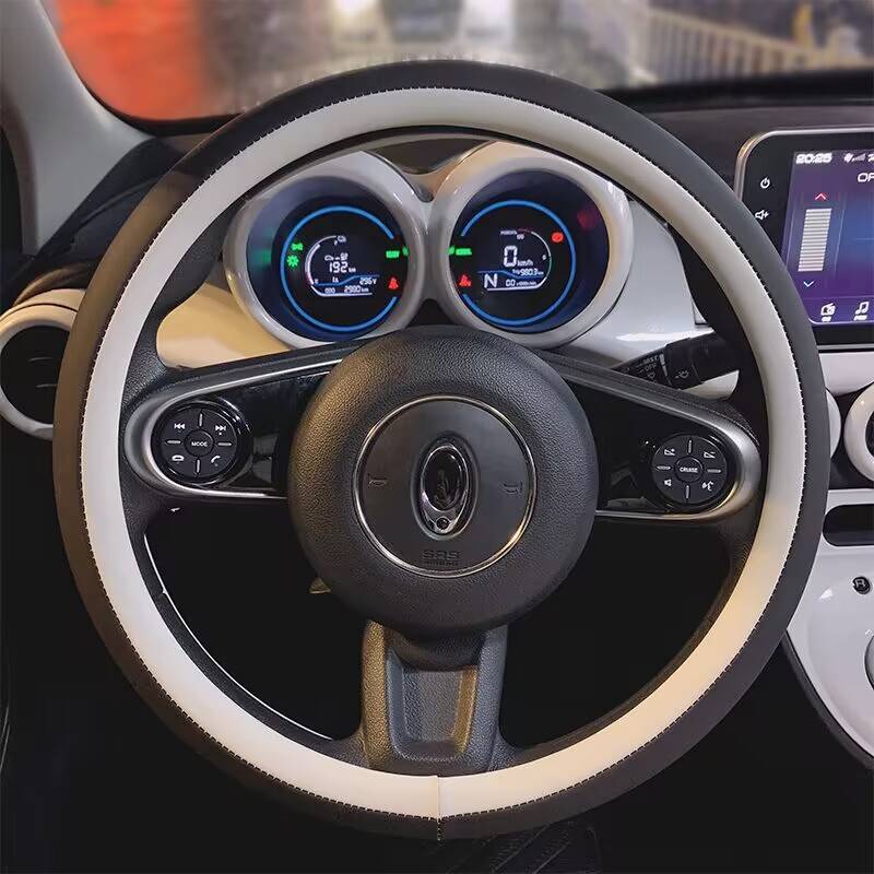 Black and white color (round) steering wheel sleeve