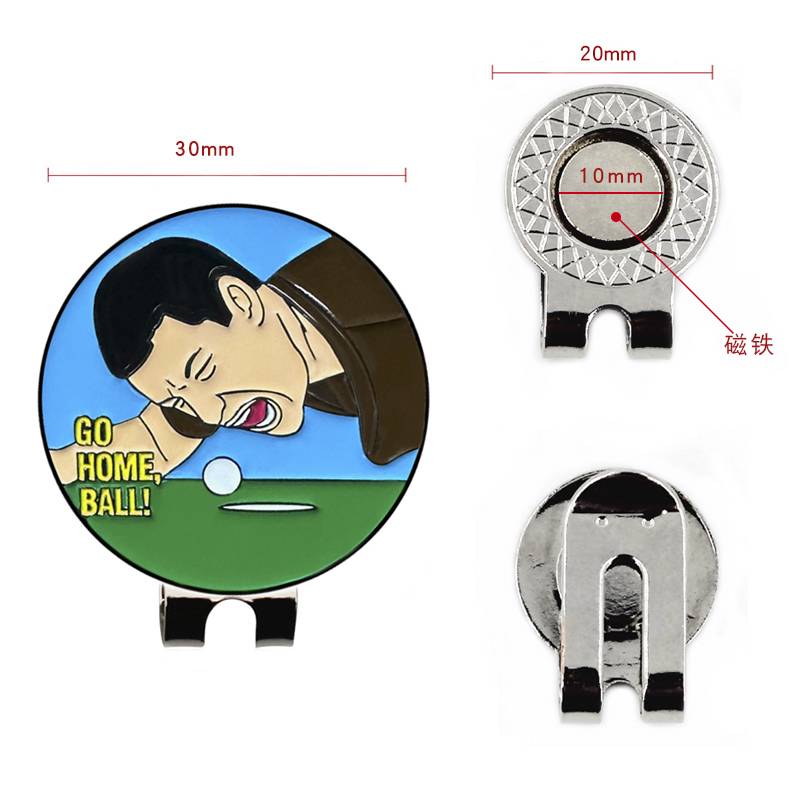 Golf hat clip cartoon new MARK creative design pattern funny style fruit ladder ball ball bonus magnetic clip