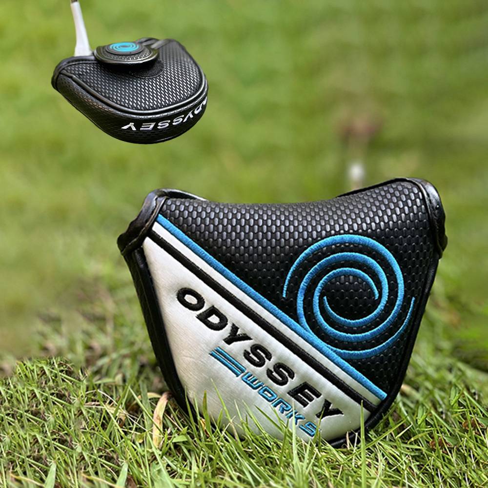 ODYSSEY GOLF STICK, A STRAIGHT, HALF-TURNED BULL HORN, GOLF CAP