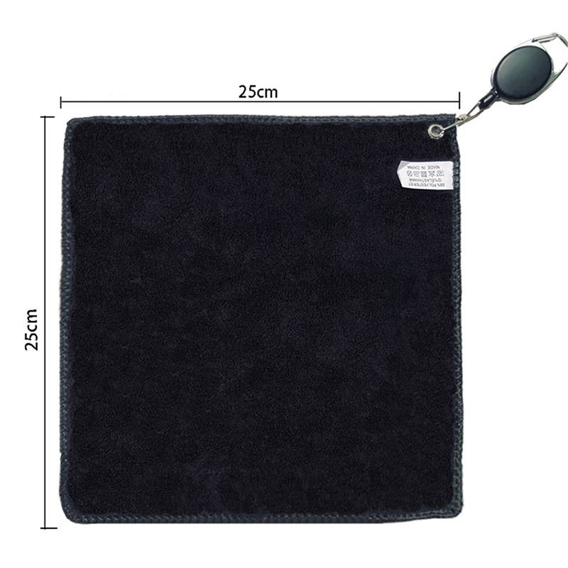Golf towel wiping rod cloth rubbing the rod head cotton sweat sucking and soft strap multi -function can retractable and linked 70cm
