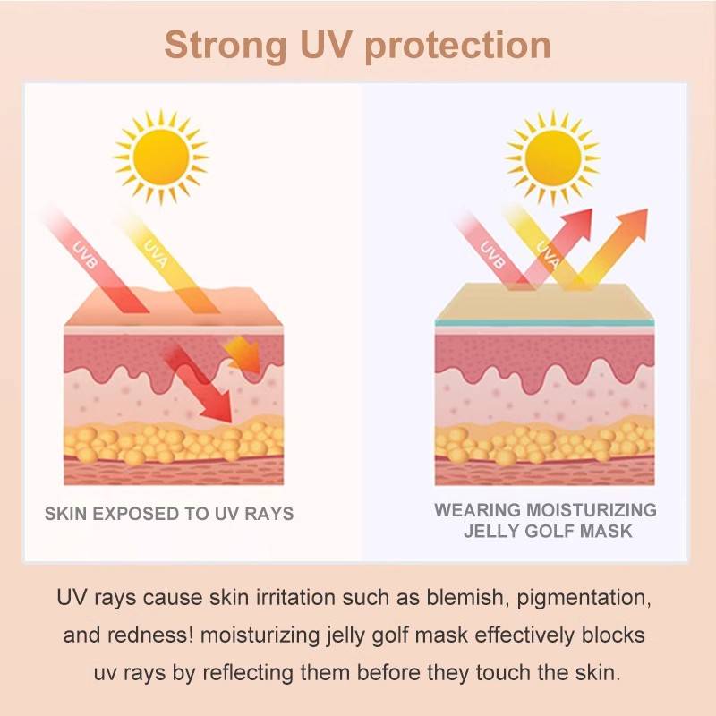 Golf sunscreened face and Korean sensitive muscle outdoor motion protection UV protection sticker
