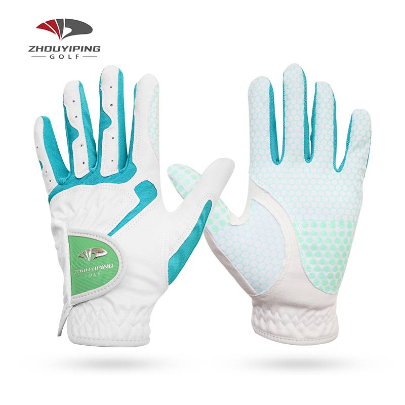 golf gloves women's two -handed 3 color optional ultra -fiber cloth soft non -slip silicone wear -resistant and breathable gloves