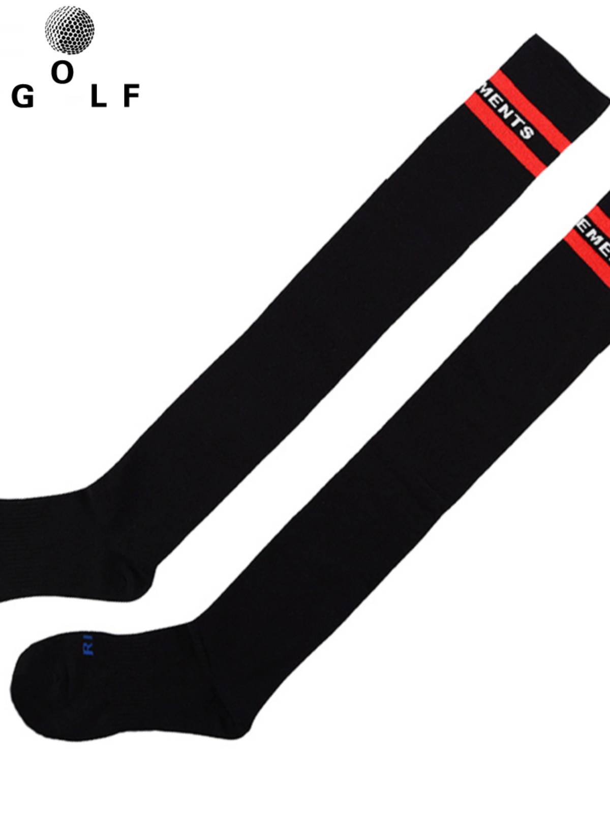 Golf ball socks, knee socks, female high cylinder spring and summer long socks, female football, cotton cotton non -slip thigh socks