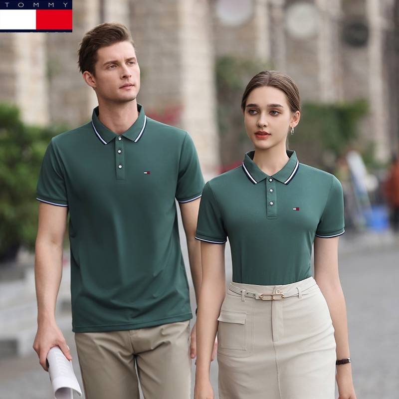 tommy-american straight-priced, male-to-female, short-sleeved, high-end silky-golf polo