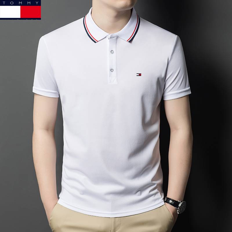 tommy-american straight-priced, male-to-female, short-sleeved, high-end silky-golf polo