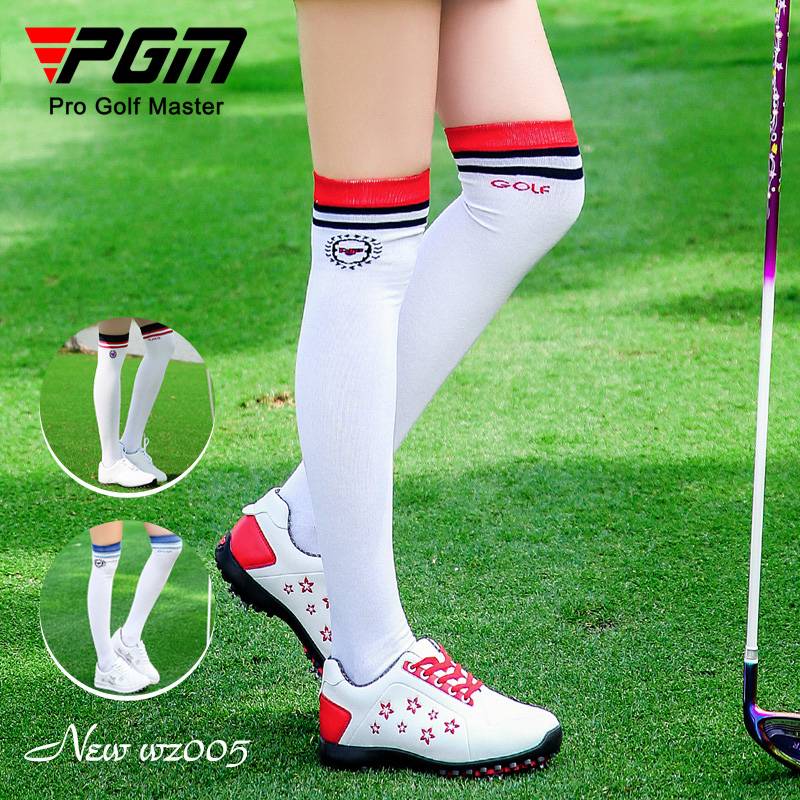 PGM golf socks Children's high tube long tube sunscreen socks four seasons all -round clothing is thin and higher than knee socks