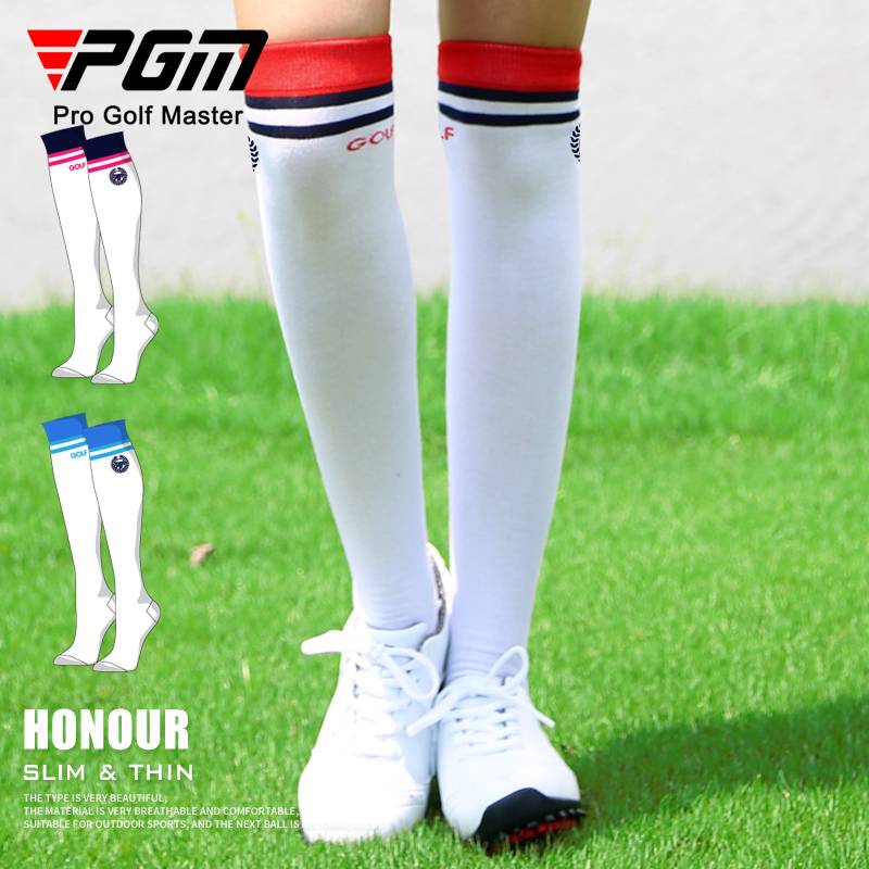 PGM golf socks Children's high tube long tube sunscreen socks four seasons all -round clothing is thin and higher than knee socks