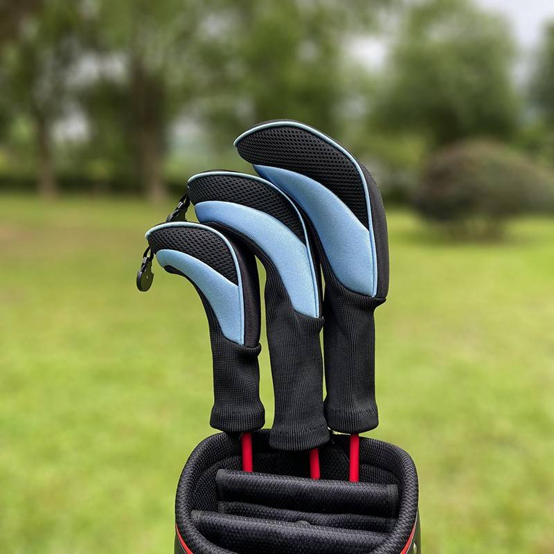 Combination fabric golf rod protection kit, durable rod cap, wood 3.5, wood and wood pole