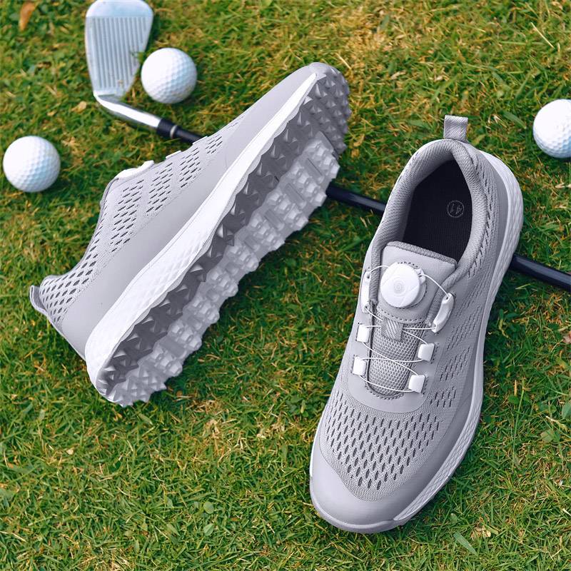 Morge Golf Shoes Men's Comfortable Waterproof Sponsor Flash Anti -slip Fixed Nail Outdoor Sports Shoes
