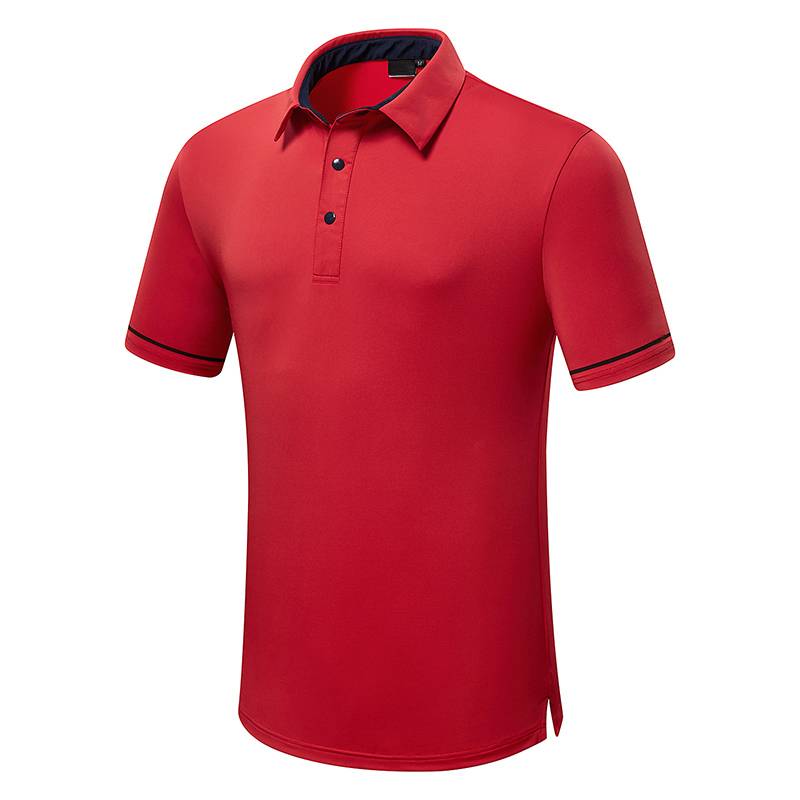 Golf men in short-sleeve T-shirts sweating POLO and Golf drys their shirts