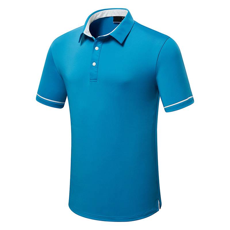 Golf men in short-sleeve T-shirts sweating POLO and Golf drys their shirts