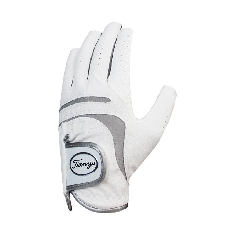 2 golf men's gloves summer breathable finger gloves PU anti -slip ripple semi -finger can touch the screen