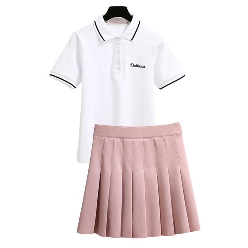 Korean golf clothes clothing women's sports set Golf women's short -sleeved T -shirt anti -light shorts skirt