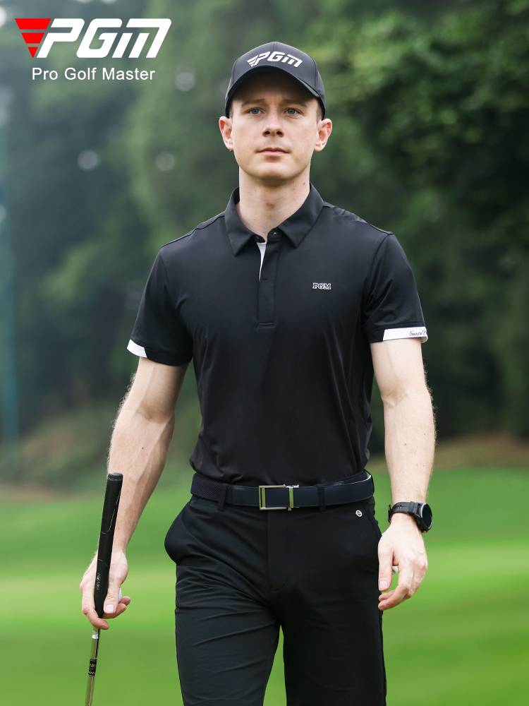 PGM golf clothing men's short -sleeved T -shirt shirt clothes summer breathable fast dry body shirt